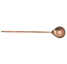 Handmade Copper Ladle With A Deep Bowl Long Handle