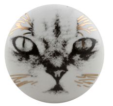Abyssinian Cat Face Golden pattern Ceramic Cabinet Knobs Online