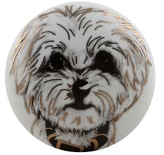 Havanese Dog Face Golden pattern Ceramic Dresser Knobs Online