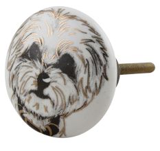 Havanese Dog Face Golden pattern Ceramic Dresser Knobs Online
