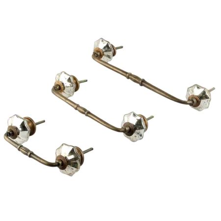 Antique Silver Glass Bridge Handle