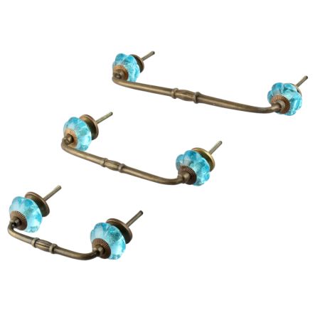Turquoise Melon Glass Bridge Handle