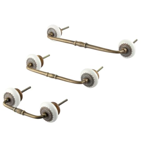 Cream Strewn Flat Ceramic-02 Bridge Handle