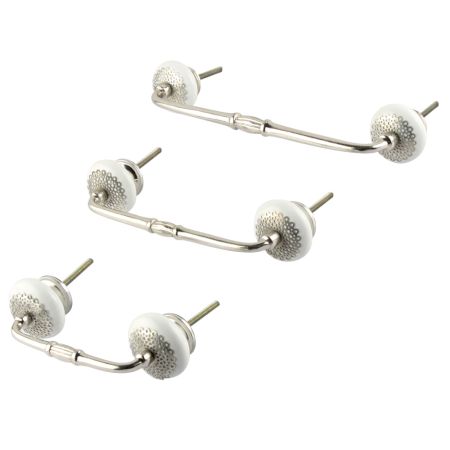 Cream Strewn Flat Ceramic-02 Bridge Handle