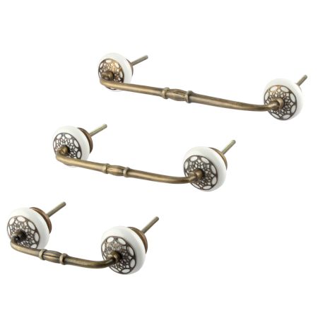 Cream Strewn Flat Ceramic-04 Bridge Handle