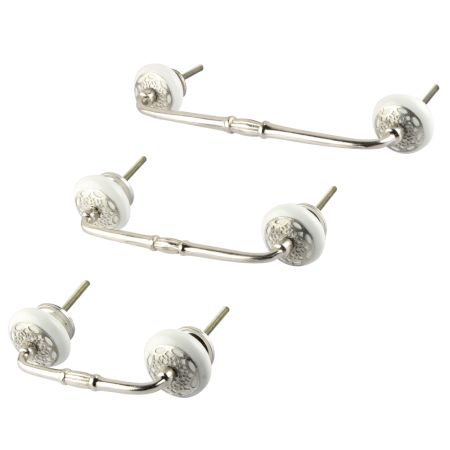 Cream Strewn Flat Ceramic-04 Bridge Handle