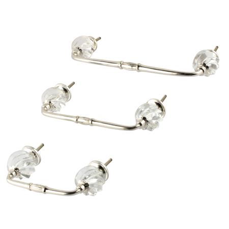 Clear Interior Cut Glass Bridge Handle