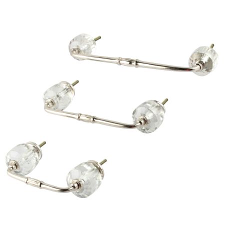 Clear Fine Cut Glass Bridge Handle