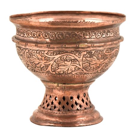 Chinar Carved Kashmir Copper Bowl