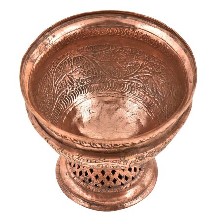 Chinar Carved Kashmir Copper Bowl