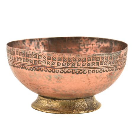 Vintage Hand Hammered Starry Sun Designed Bowl