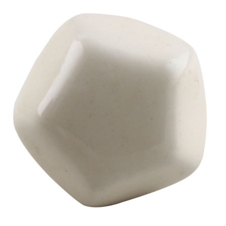 Solid Cream Octagon Ceramic Knobs Online