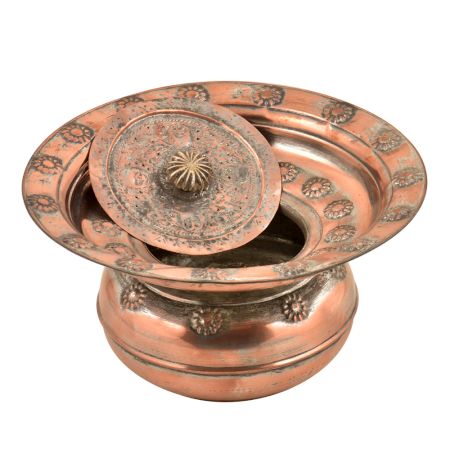 Copper Home Decor Spitoon Bowl With Lid