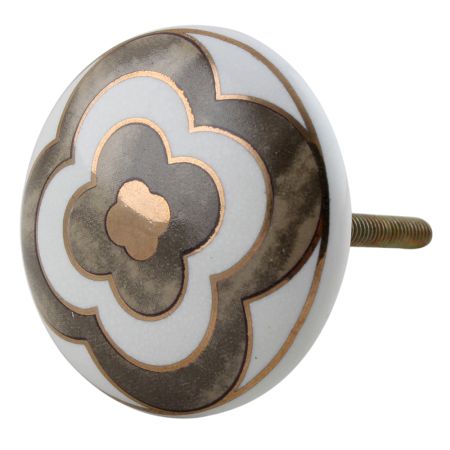 Golden Floral Ceramic Dresser Knobs Online