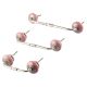 Pink Strewn Flat Ceramic Bridge Handle