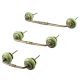 Pea Green Strewn Flat Ceramic Bridge Handle