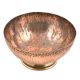 Hand Engraved Cross Pattern On Rim Copper Bowl