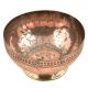 Hand Engraved Cross Pattern on  the Rim Of the Copper Bowl