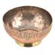 Vintage Hand Engraved Cross Pattern On Rim Copper Bowl