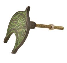 Traditional Handmade Brass Tribal knob Pull With Patina