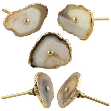 Natural Agate Stone Cabinet Knobs