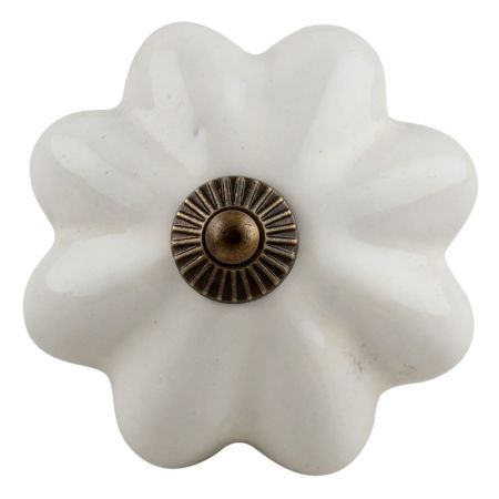 Solid Cream Big Ceramic Dresser Knobs Online