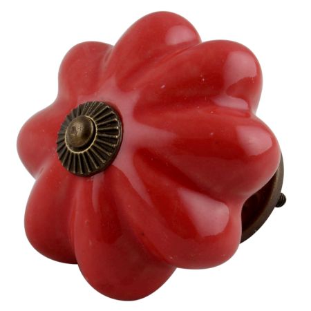 Solid Red Big Ceramic Dresser Knobs Online