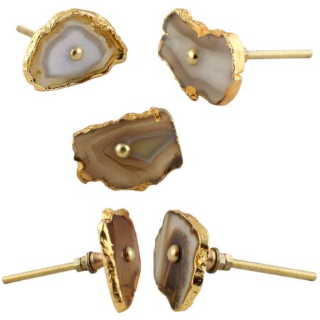 Brown Agate Stone Cabinet Knobs Online