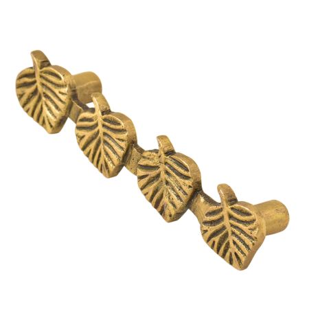 Brass Handcrafted Four Leaf Door Handle