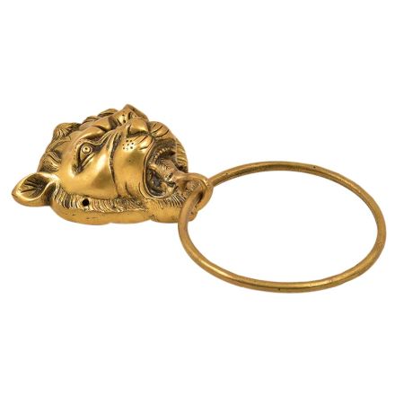 Brass Lion Head Towel Ring Bathroom Kitchen Hardware