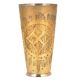 Handcrafted Brass lassi Glass With Abstract Diamond Design