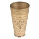 Hand Made Leaves In Geometric Pattern Tall Brass Lassi Glass
