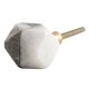 Grey And White Hexagon Stone Cabinet Knobs Online