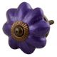 Neon Purple Ceramic Melon Drawer Knob