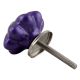 Neon Purple Ceramic Melon Drawer Knob