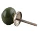 Solid Dark Olive Green Small Ceramic Cabinet Knob Online