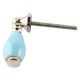 Solid Turquoise Drop Ceramic Dresser Knobs
