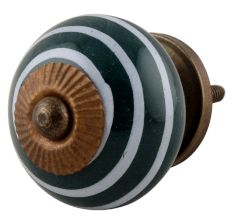 Dark Green Strip Knob