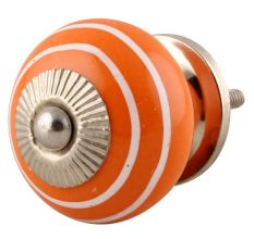 Orange White Knob