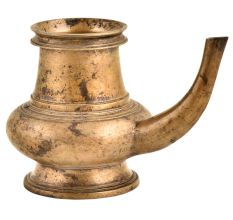 Brass Brass Kindi Water Pot With A Curved Spout