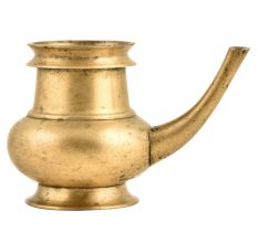 Brass Religious Handmade Kindi Water Pot With A Curved Spout