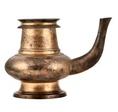 Brass Traditional Handmade Kindi Water Pot With A Curved Spout