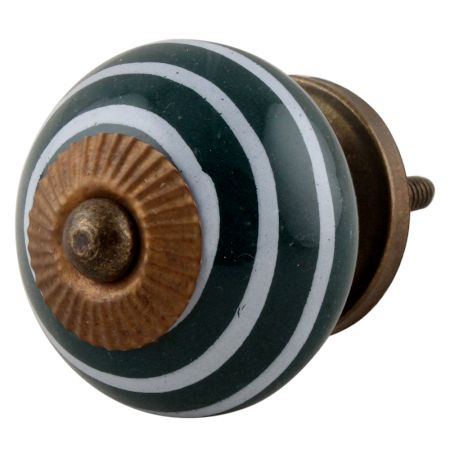 Dark Green Strip Knob