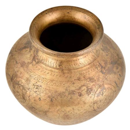 Very Rare Beautiful Handmade Brass Tribal Pot