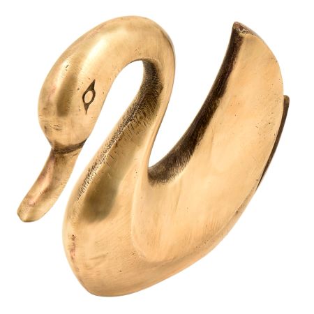 Solid Brass Swan Figurine