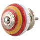 Orange Red Striped Knob