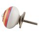 Orange Red Striped Knob