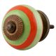 Green Orange Striped Knob