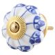 Blue Shamrock Ceramic Knob