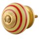 Yellow Red Striped Knob